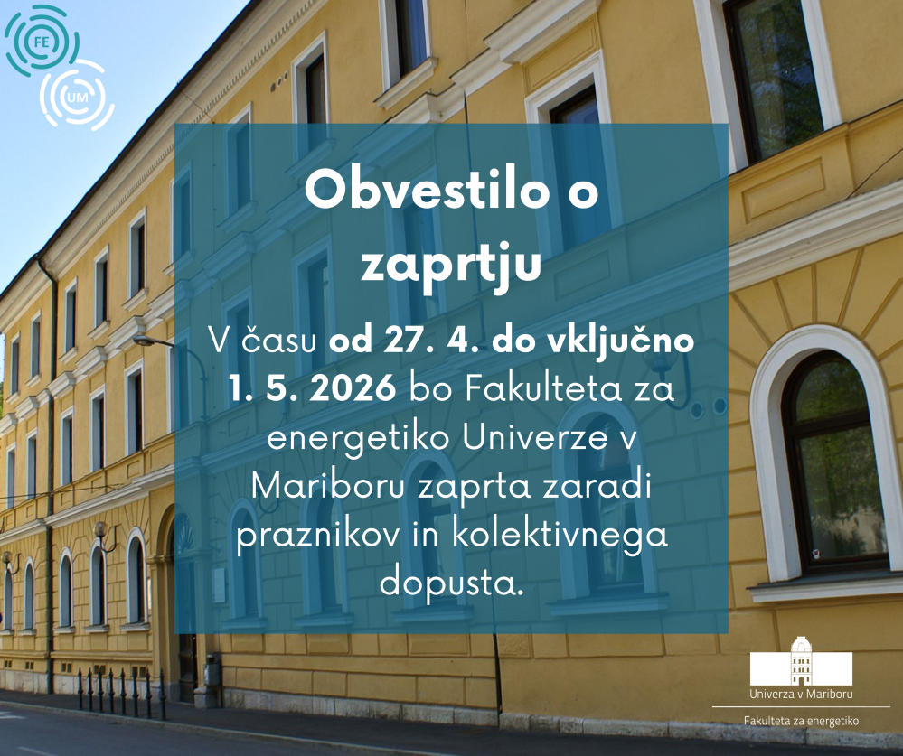 Obvestilo o zaprtju stavbe 